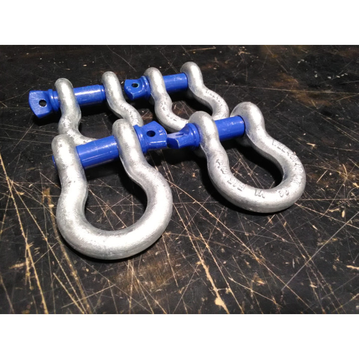 D-Shackle 3.25T mit blauem Bolzen