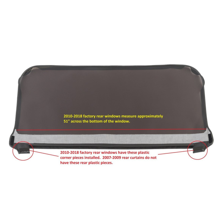 Mesh Window-Kit für Original Softtop Wrangler JK 2-Door