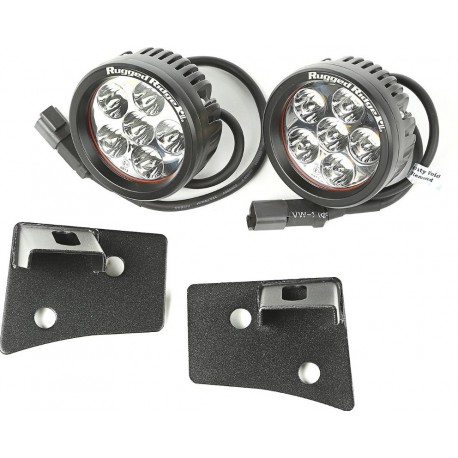 LED Zusatzscheinwerfer-Kit Ruggedridge mit E-Prüfzeichen & A-Säulen Halterung