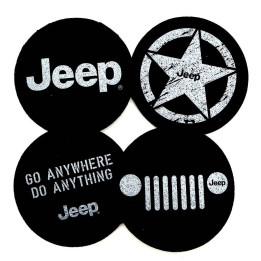 Getränkehalter-Pad Set mit "Jeep"
