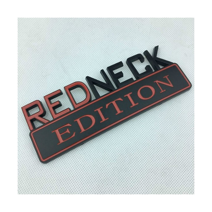 Emblem "Redneck Nation" schwarz / rot
