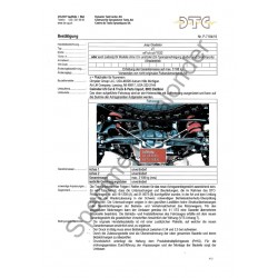 DTC-Gutachten Gesamtgewichts-Auflastung auf 3108 Kg. Gladiator P-7184/19