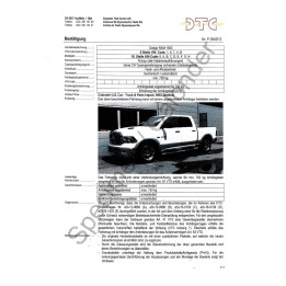 DTC-Gutachten Anhängelast ungebremst 750Kg RAM 1500 09-17 P-3942/12