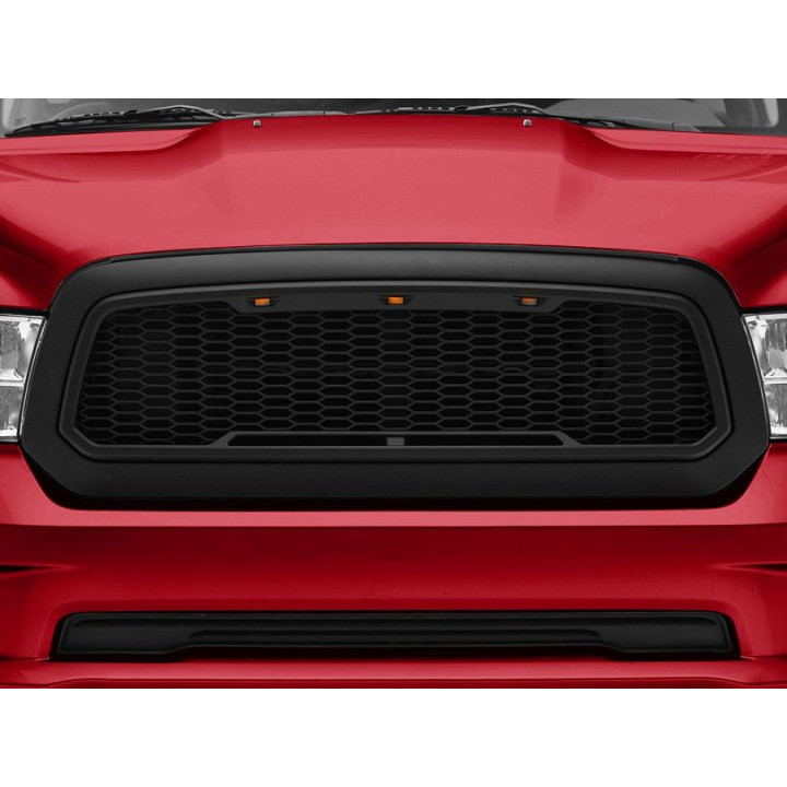 Kühlergrill "Baja" grau mit Raptor-Lights Redrock RAM 1500 Jg. 13-18