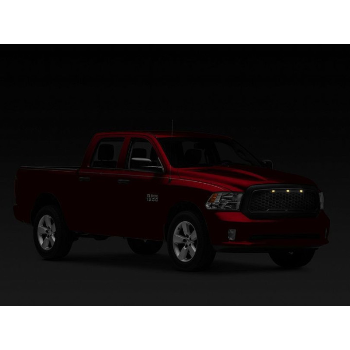 Kühlergrill "Baja" grau mit Raptor-Lights Redrock RAM 1500 Jg. 13-18
