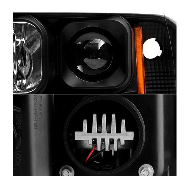 Scheinwerfer LED / DRL schwarz Spyder