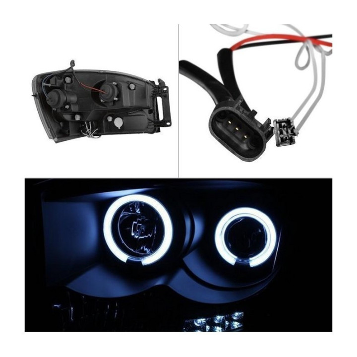 Scheinwerfer Angel-Eyes schwarz Lumen