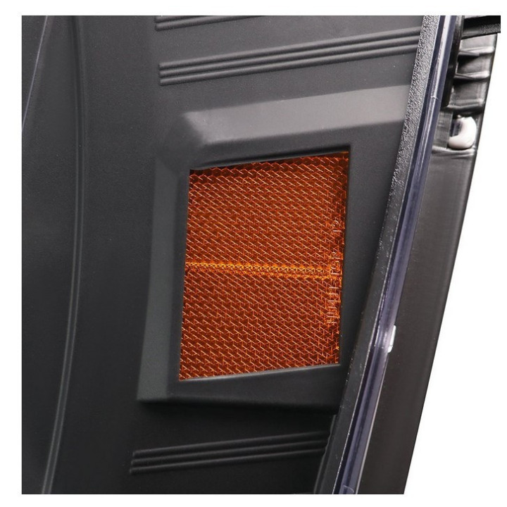 Scheinwerfer matt-schwarz mit "Switch-Back" Blinker Spec-D