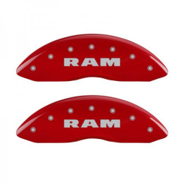 Bremssattel Covers rot mit RAM Schriftzug MGP