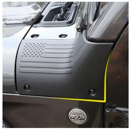 Hood-Protector Kit schwarz "US-Flag" Wrangler JL / Gladiator