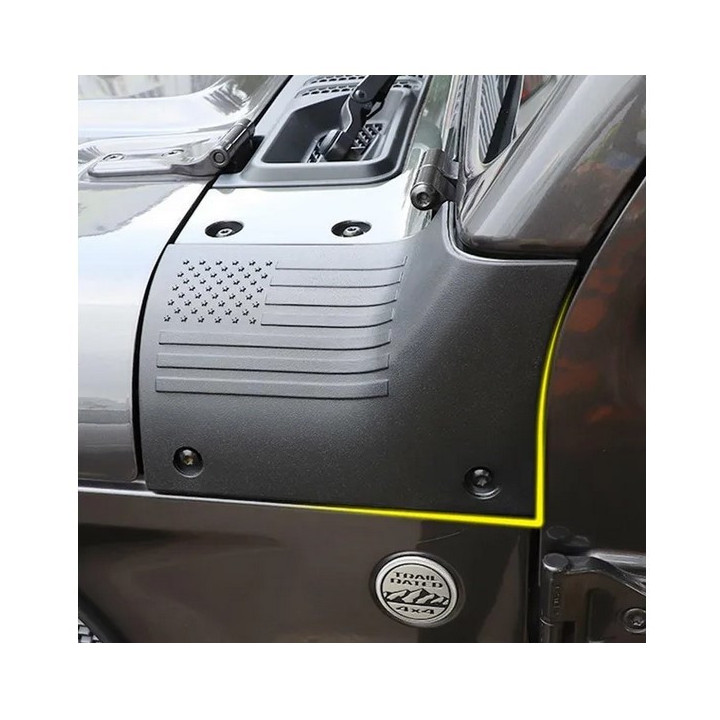 Hood-Protector Kit schwarz "US-Flag" Wrangler JL / Gladiator