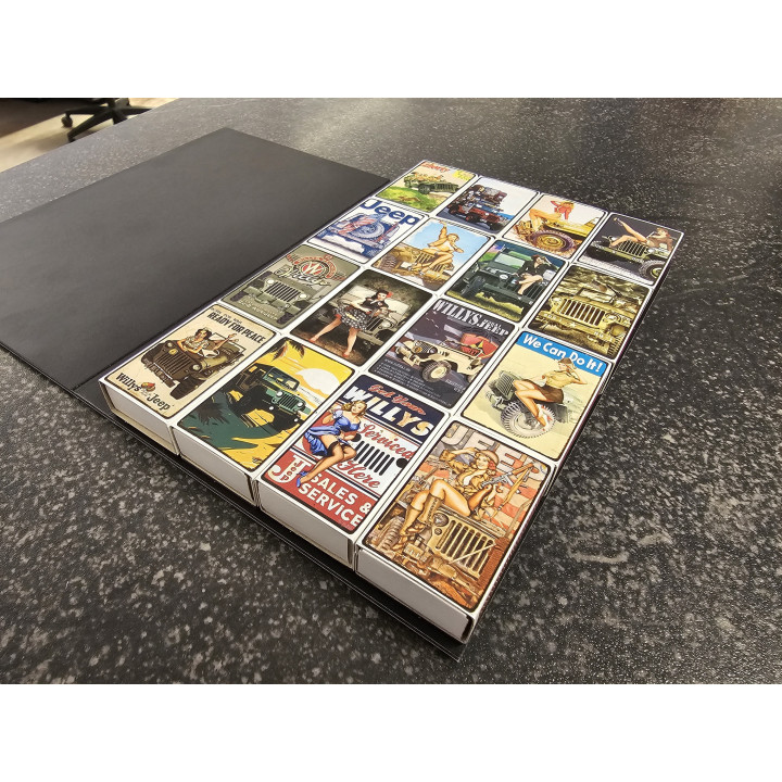 Magnet-Tafel mit Jeep Zundholzschächteli