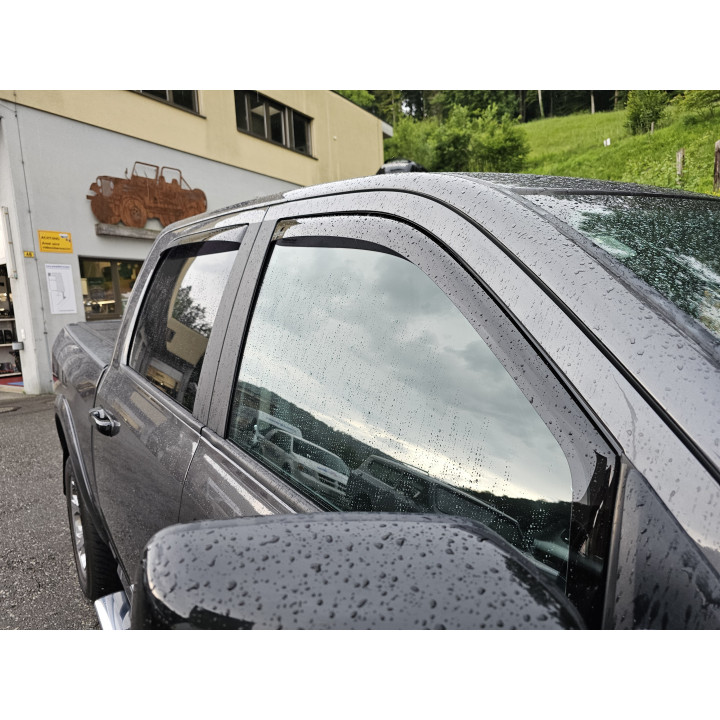 Windabweiser rauchglas für Seitenfenster vorne & hinten Weathertech Crew-Cab