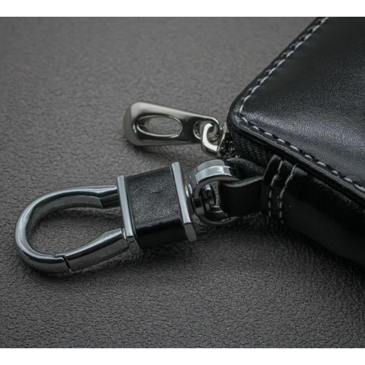 Key-Bag Leder schwarz "Dodge"