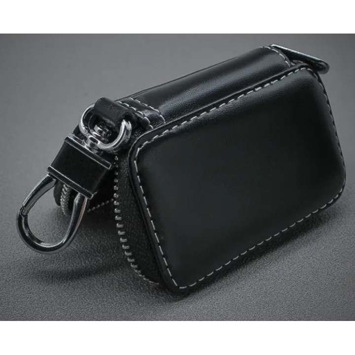 Key-Bag Leder schwarz "Dodge"