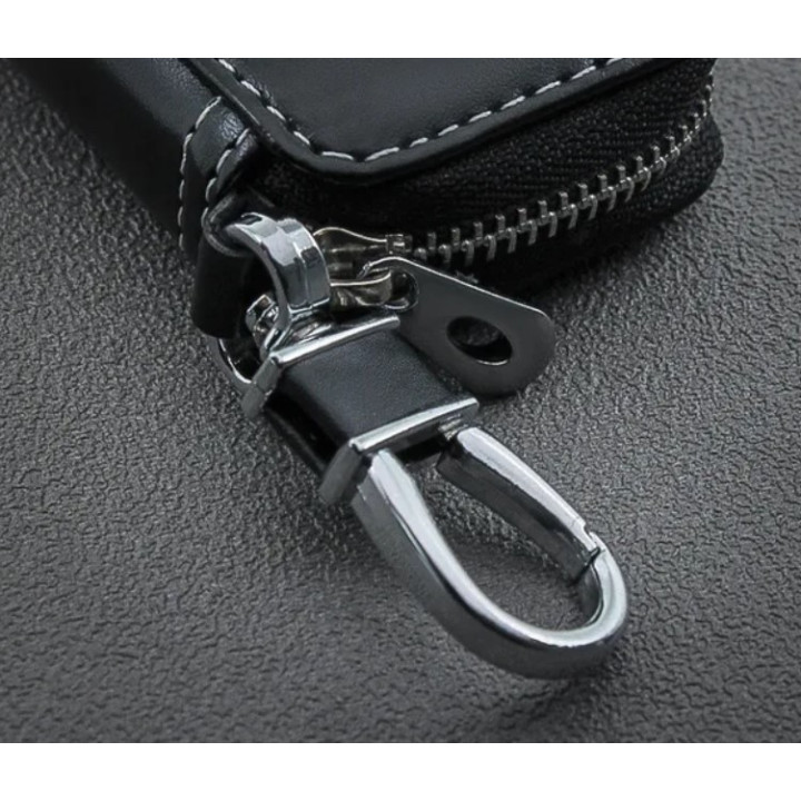Key-Bag Leder schwarz "Dodge"