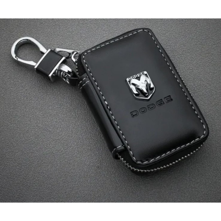 Key-Bag Leder schwarz "Dodge"