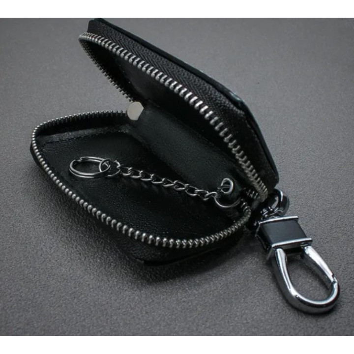 Key-Bag Leder schwarz "Dodge"