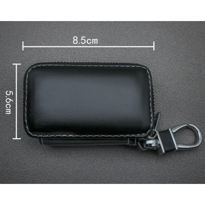 Key-Bag Leder schwarz "Dodge"