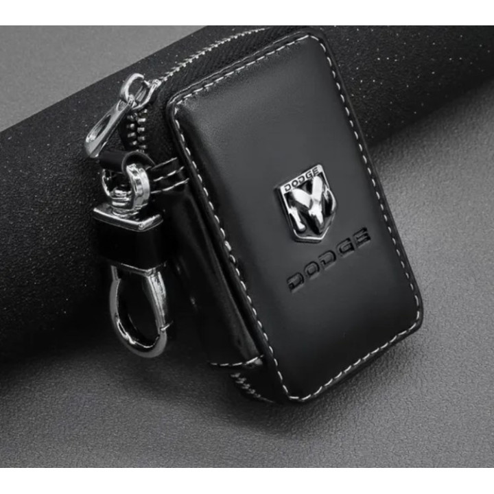 Key-Bag Leder schwarz "Dodge"