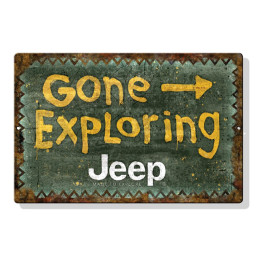 Jeep-Sign "Gone Exploring"