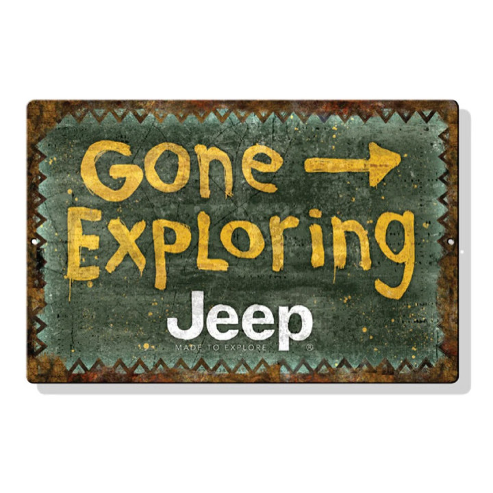 Jeep-Sign "Gone Exploring"