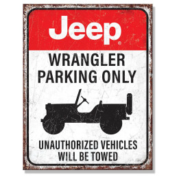 Wrangler Parking Only Sign