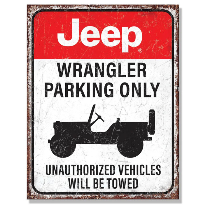 Wrangler Parking Only Sign
