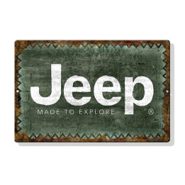 Jeep-Sign "Made to Explore"
