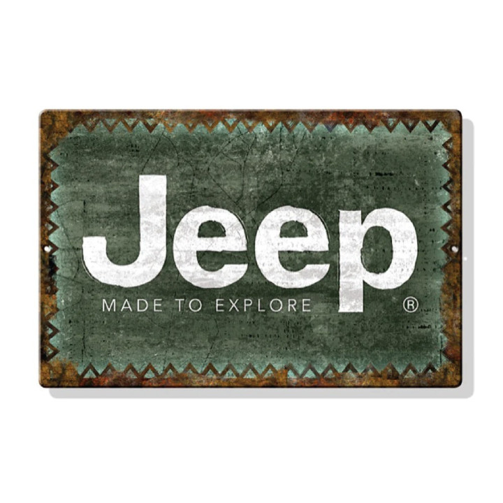 Jeep-Sign "Made to Explore"
