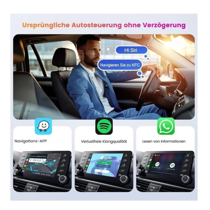 Carlink 5.0 Wireless Apple Carplay & Android Adapter