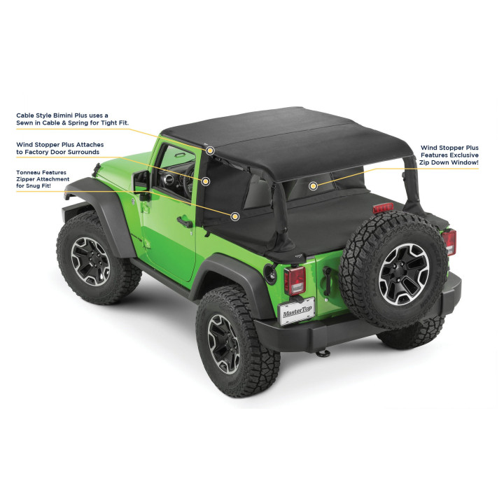 Softtop "Pickup-Style" Mastertop Wrangler JK 2-Door