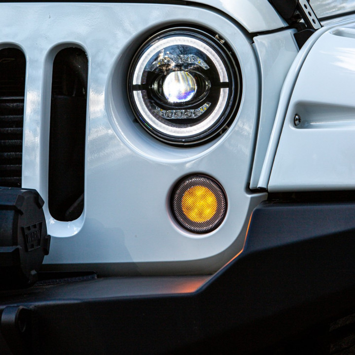 LED-Blinker Frontblinker-Set schwarz mit E-Prüfzeichen