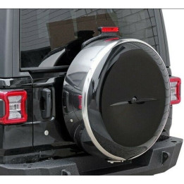 Abschliessbares Reserverad-Cover Hartplastik schwarz / chrom Wrangler JL