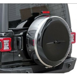 Abschliessbares Reserverad-Cover Hartplastik schwarz / chrom Wrangler JL