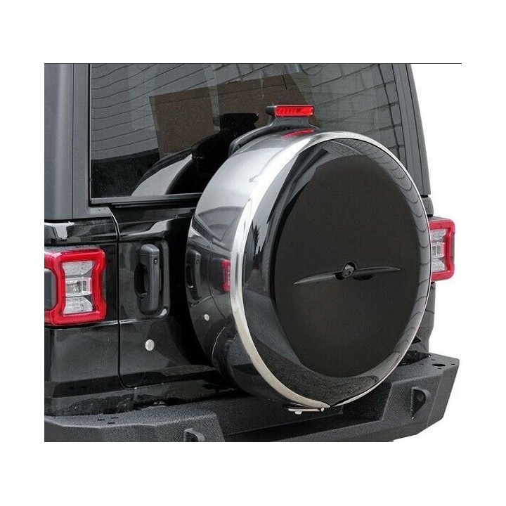 Abschliessbares Reserverad-Cover Hartplastik schwarz / chrom Wrangler JL