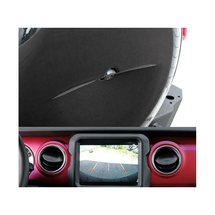 Abschliessbares Reserverad-Cover Hartplastik schwarz / chrom Wrangler JL