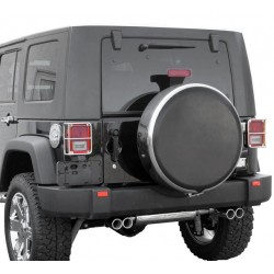 Abschliessbares Reserverad-Cover Hartplastik schwarz / chrom Wrangler JK
