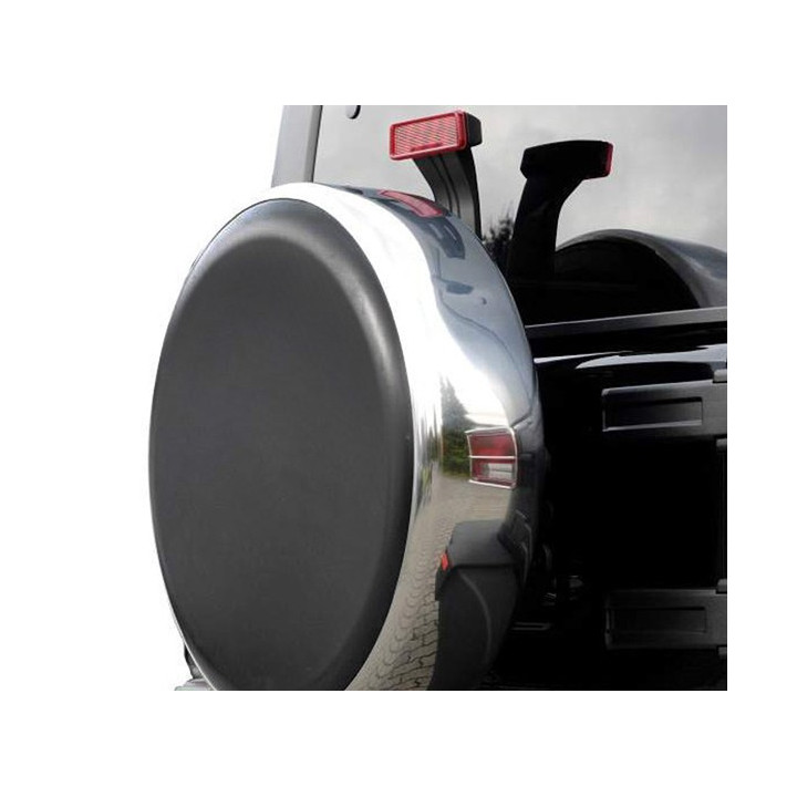 Abschliessbares Reserverad-Cover Hartplastik schwarz / chrom Wrangler JK