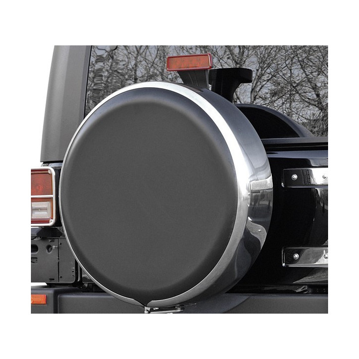 Abschliessbares Reserverad-Cover Hartplastik schwarz / chrom Wrangler JK
