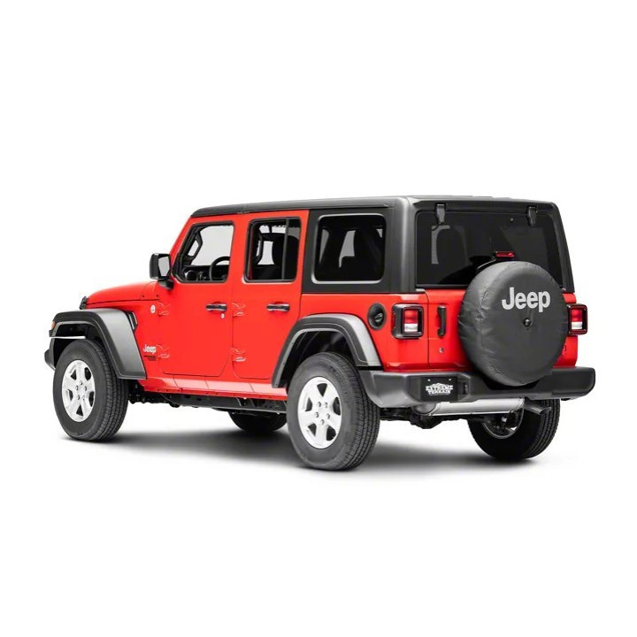 Reserverad-Cover Leder schwarz Wrangler JL