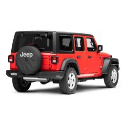 Reserverad-Cover Leder schwarz Wrangler JL