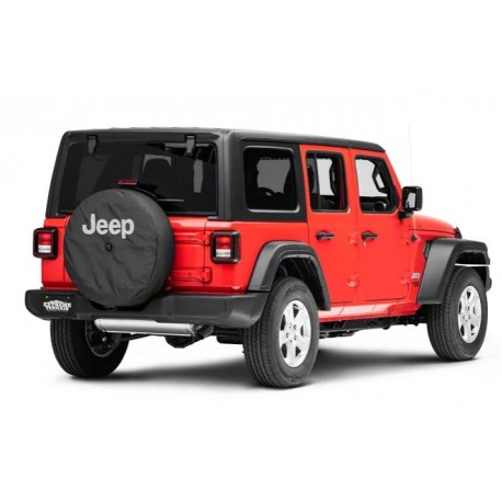 Reserverad-Cover Leder schwarz Wrangler JL