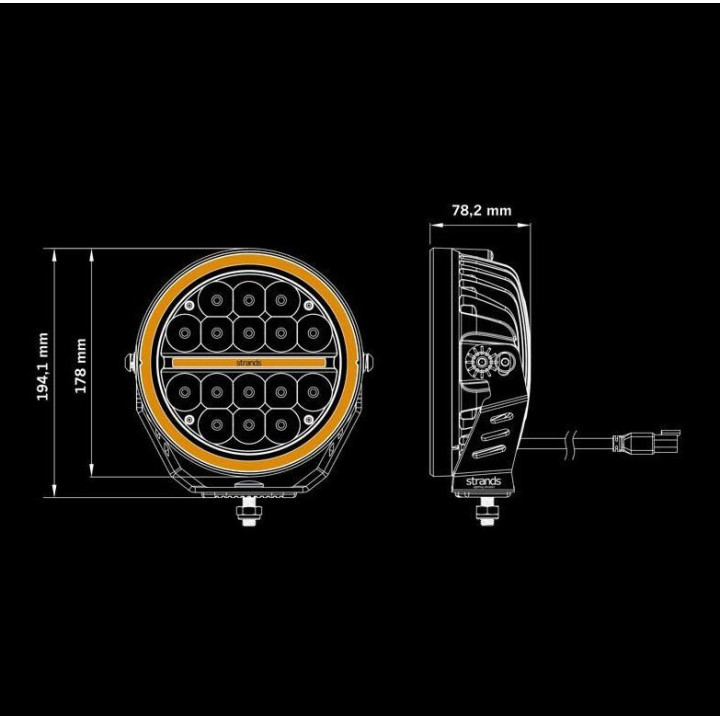 LED-Zusatzscheinwerfer-Set "Siberia XPA" 7'' mit E-Prüfzeichen Strands