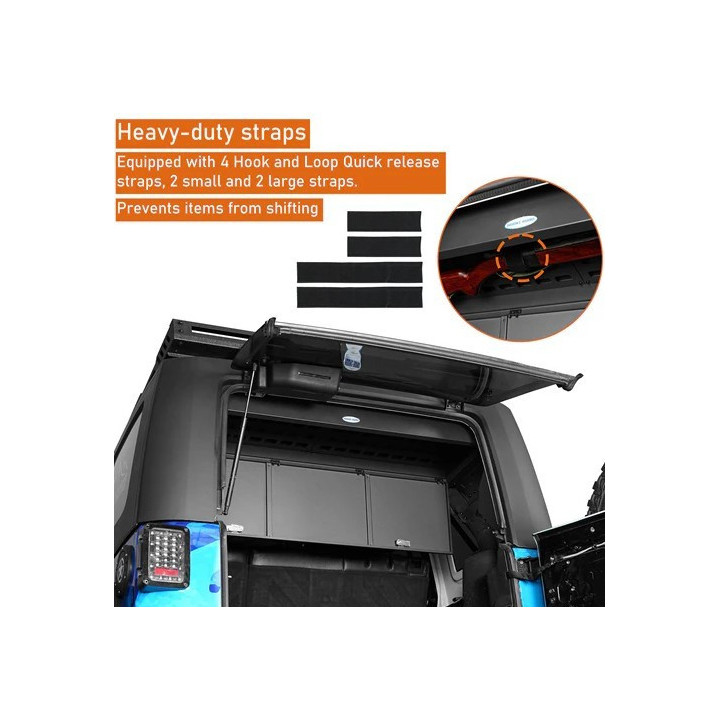 Rear Storage Lock-Box HookeRoad JK 4-Door