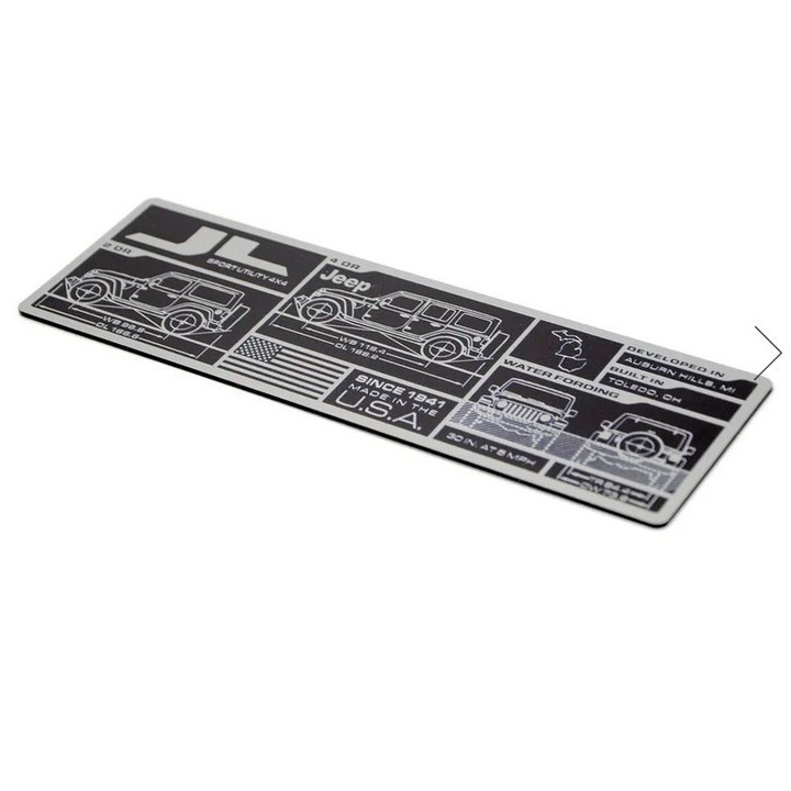Wrangler JL Data Plate