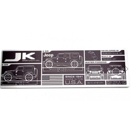 Wrangler JK Data Plate