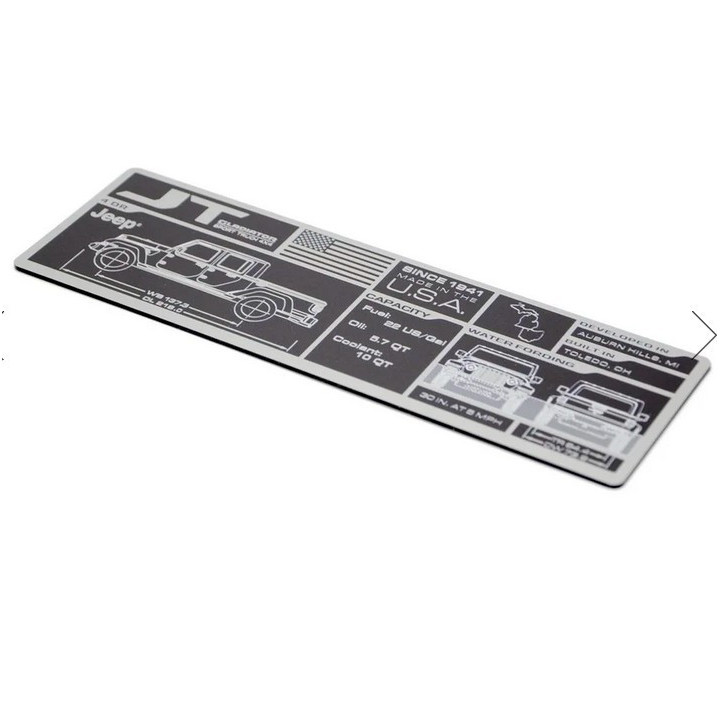 Gladiator Data Plate