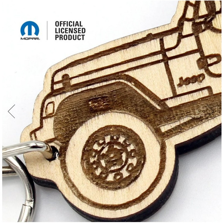 Holz Schlüsselanhänger Wrangler TJ