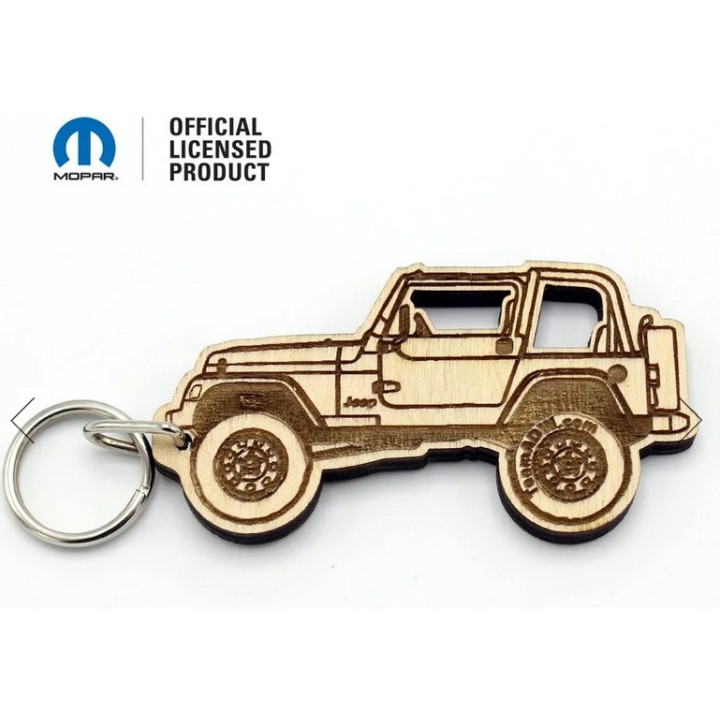 Holz Schlüsselanhänger Wrangler TJ